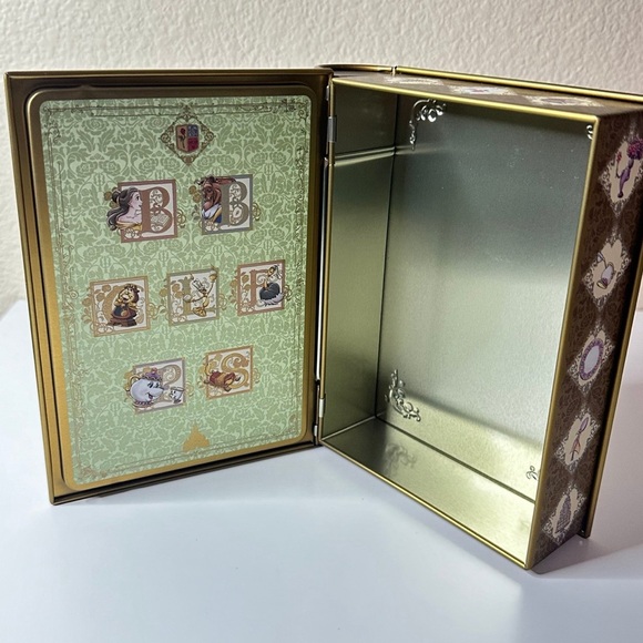 Tokyo Disney Resort Beauty and Beast Metal Book Tin Case - Picture 5 of 8